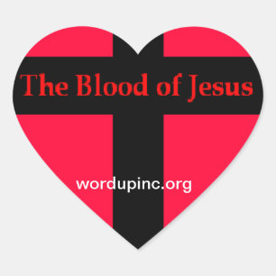 Blood of Jesus Heart Sticker