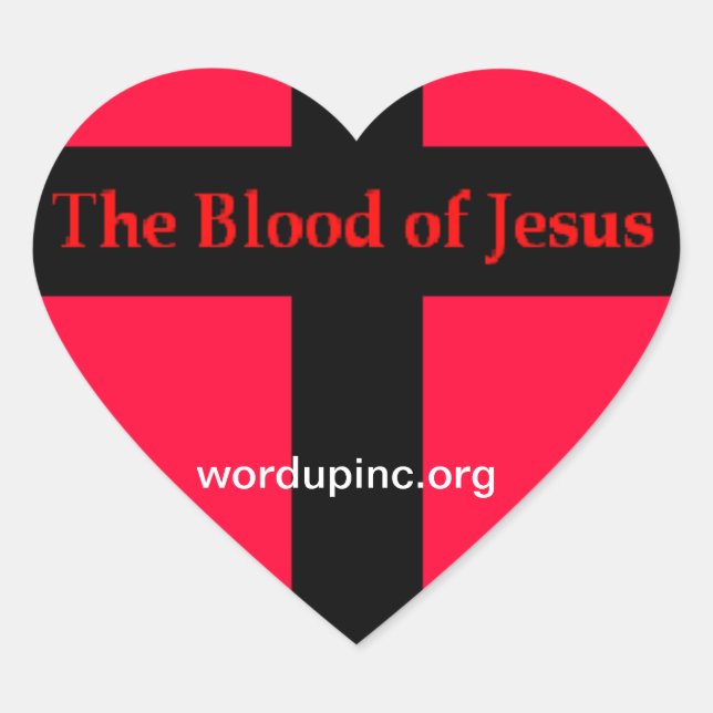 Blood of Jesus Heart Sticker (Front)