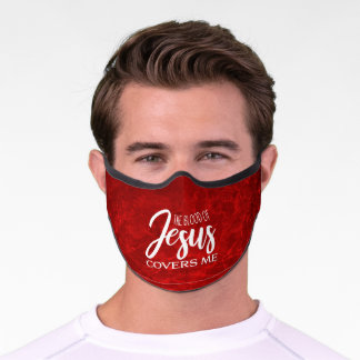 Blood of Jesus (textured) Premium Face Mask