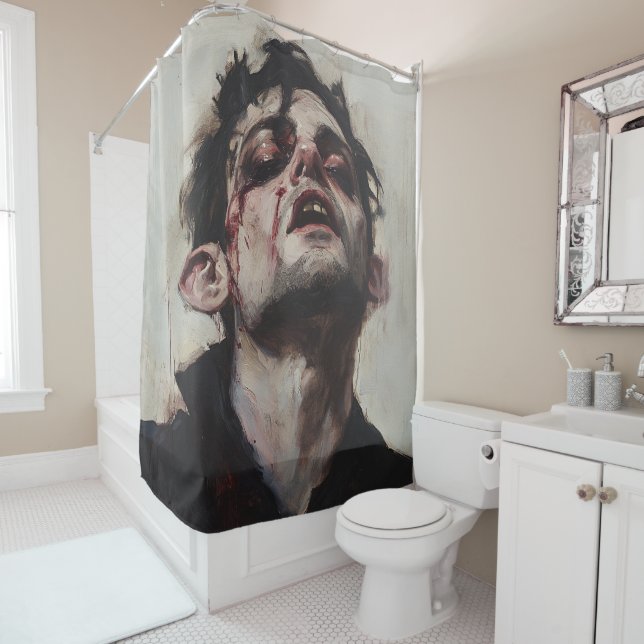 🩸 Blood of the Choir Shower Curtain (In Situ)
