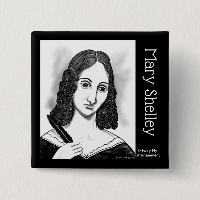 Blood On The Moon | Mary Shelley 15 Cm Square Badge (Front)