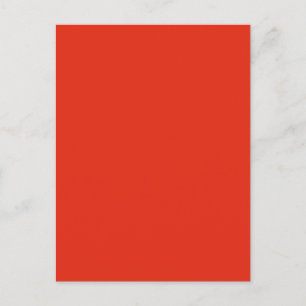 Blood Orange Red Solid Trend Colour Background Postcard