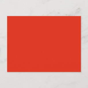 Blood Orange Red Solid Trend Colour Background Postcard