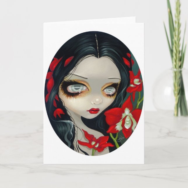 "Blood Orchid" Greeting Card (Front)