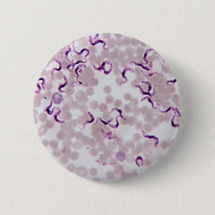 Blood Parasite Trypanosoma 6 Cm Round Badge