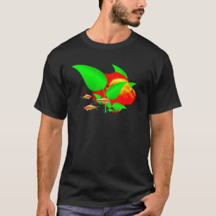 Blood Parrot Cichlid With Barbs Aquarium Plants Fi T-Shirt