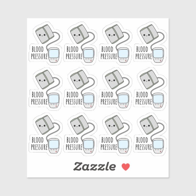 Blood Pressure Healthcare Tracking Write-on Labels (Sheet)