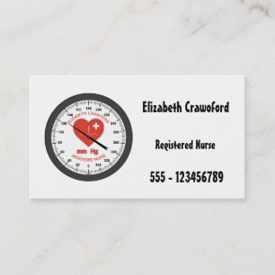 Blood Pressure Monitor Nurse Doctor Health Care Business Card
