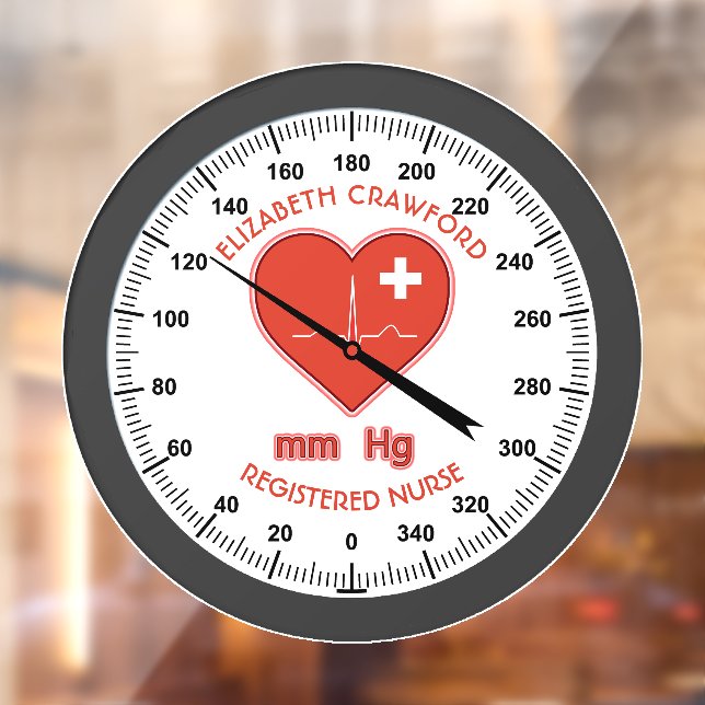 Blood Pressure Monitor Nurse Doctor Health Care Window Cling (Sheet 2)