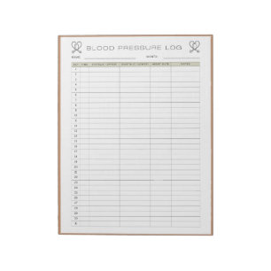 Blood pressure Notepad