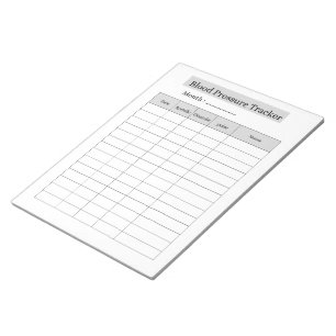 Blood Pressure Tracker Notepad