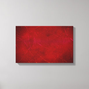 Blood Red Abstract Texture with Scratches Canvas Print
