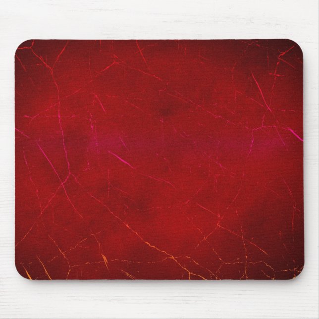 Blood Red Abstract Texture with Scratches Mouse Mat (Front)