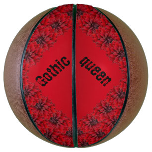 Blood red dahlias in gothic style - Gothic queen Basketball