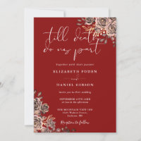 Blood Red Gothic Roses Floral Wedding
