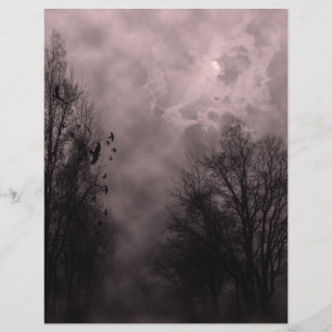 Blood Red Haunted Sky with Ravens Flyer