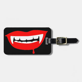 Blood Red Lips Luggage Tag