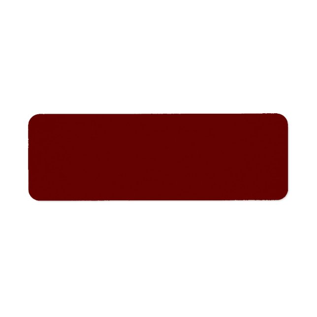 Blood Red Return Address Label (Front)