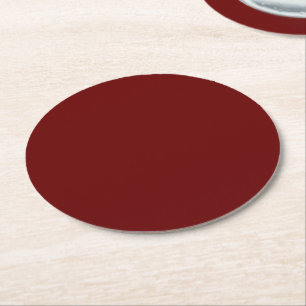 Blood Red Round Paper Coaster