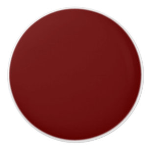 Blood red (solid colour) ceramic knob