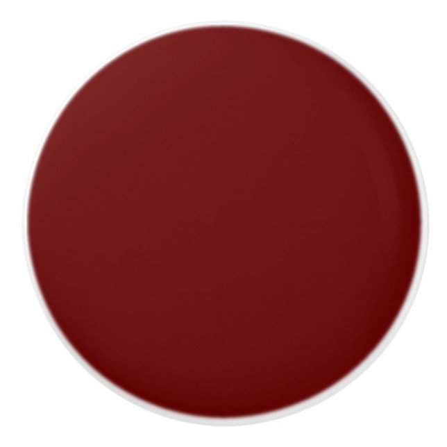 Blood red (solid colour)   ceramic knob (Front)