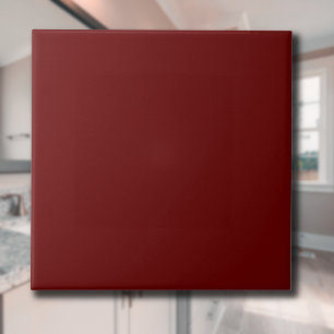 Blood Red Solid Colour Classic Elegant Tile