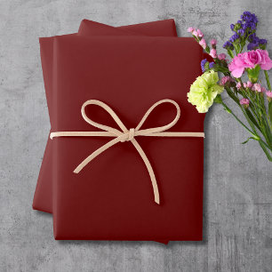 Blood Red Solid Colour   Classic   Elegant  Wrapping Paper Sheet