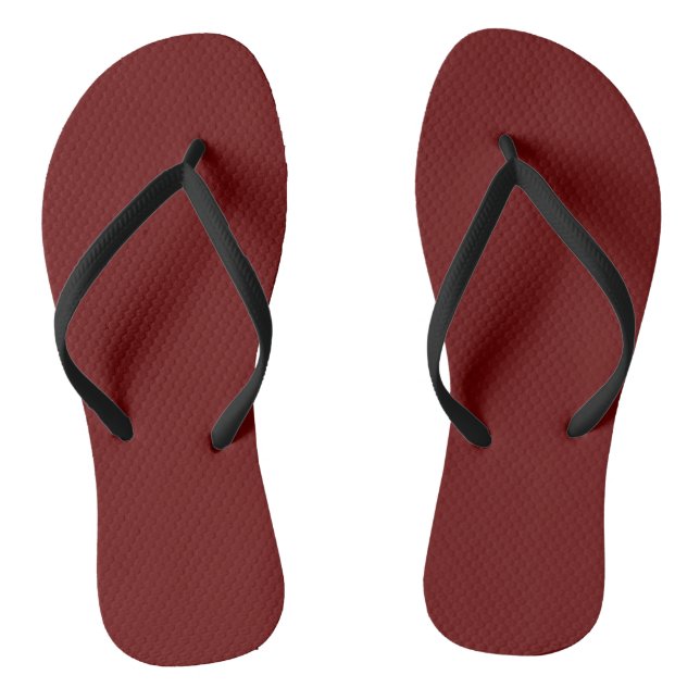 Blood red (solid colour)   flip flops (Footbed)