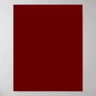 Blood red (solid colour) poster