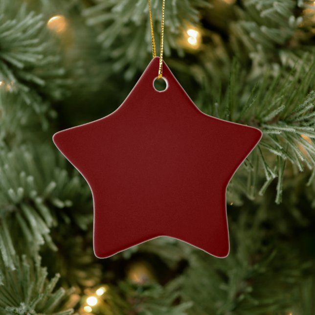 Blood Red Star Ceramic Ornament (Tree)
