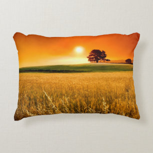 Blood-Red Sunset Decorative Cushion