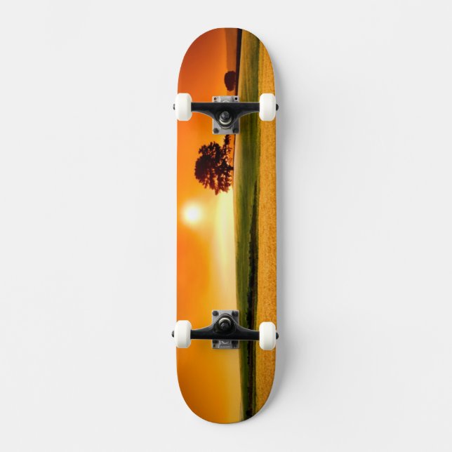 Blood-Red Sunset Skateboard (Front)