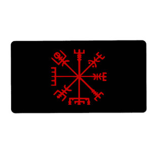 Blood Red Vegvísir (Viking Compass)