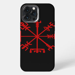 Blood Red Vegvísir (Viking Compass) iPhone 13 Pro Max Case