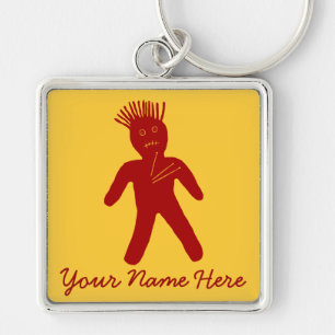 Blood Red Voodoo Doll Key Ring