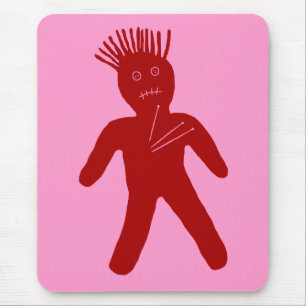 Blood Red Voodoo Doll Mouse Mat
