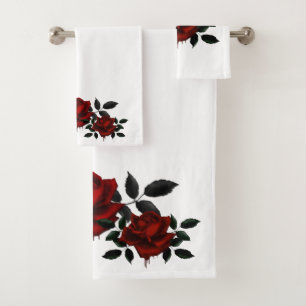 Blood Rose Bath Towel Set