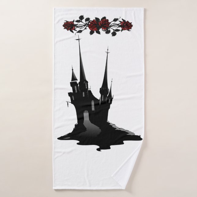 Blood Rose Gothic Mansion Bath Towel Set (Bath Towel)