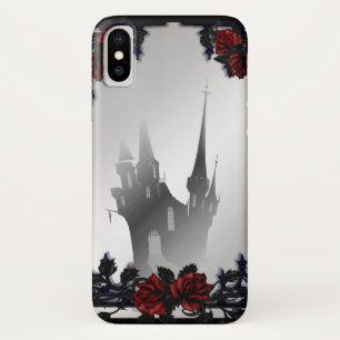 Blood Rose Gothic Mansion iPhone X Case