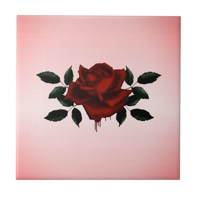Blood Rose Tile (Front)
