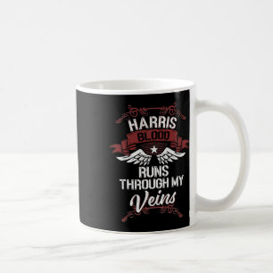 Blood Runs Through My Veins - Last Name Family  Coffee Mug