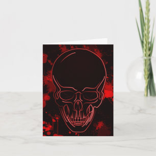 Blood Skull Card