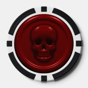Blood Skull Poker Chips