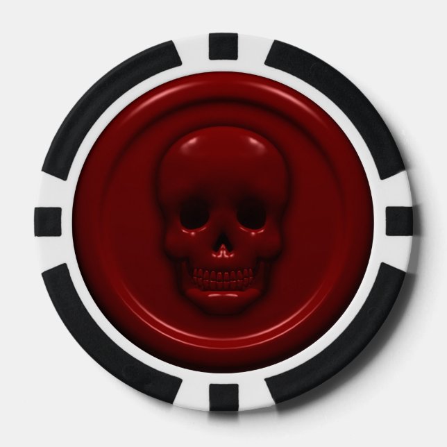 Blood Skull Poker Chips (Front)