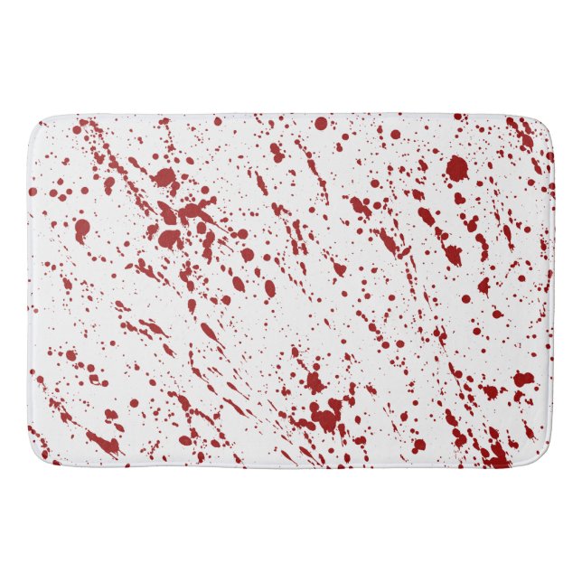 Blood Soaked, Bloody Horror Fright Halloween Decor Bath Mat (Front)