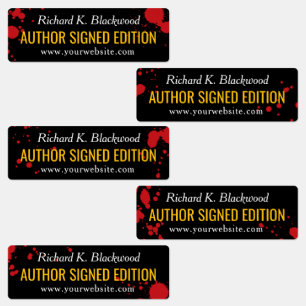 Blood Spatter Horror Book Author Signed Edition