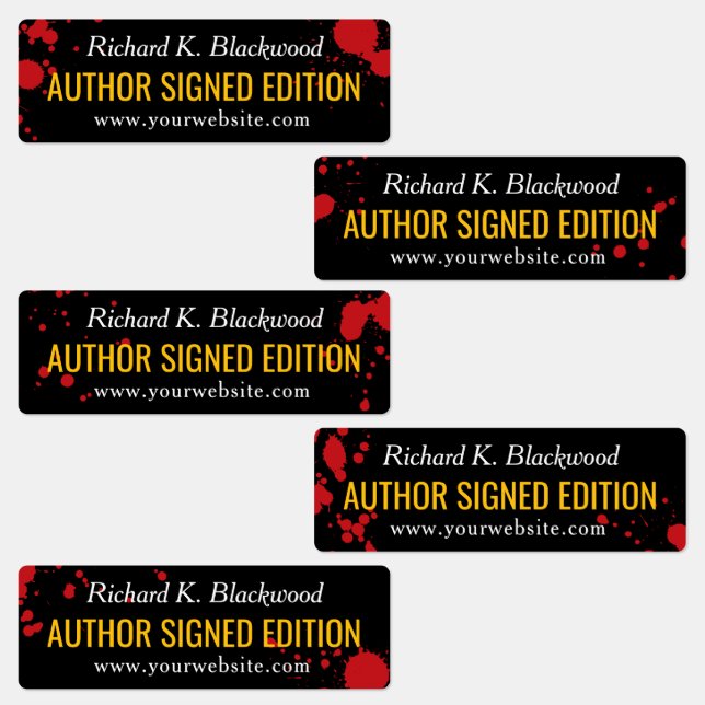 Blood Spatter Horror Book Author Signed Edition (Group)