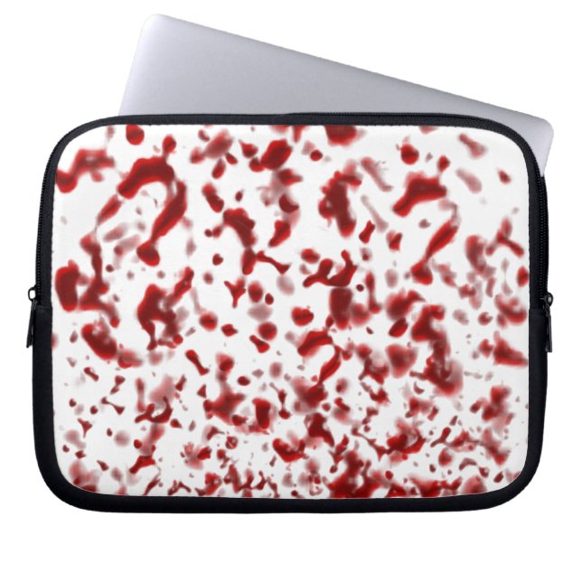 Blood Spatter Tissue Paper Laptop Sleeve (Front)