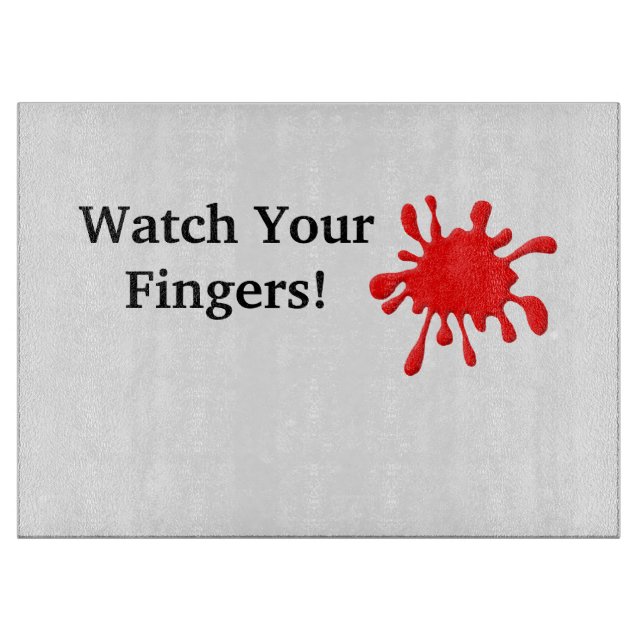 Blood Splat Kitchen Cutting Board  Customise It! (Front)