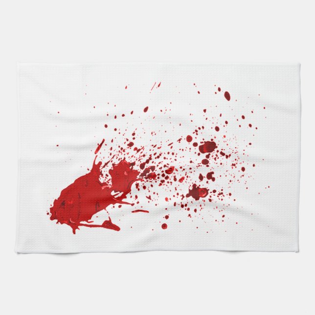 blood splatter 1 tea towel (Horizontal)